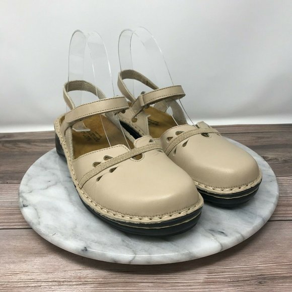 Naot Shoes - Naot Gardenia Beige Leather Closed Toe Mary Janes